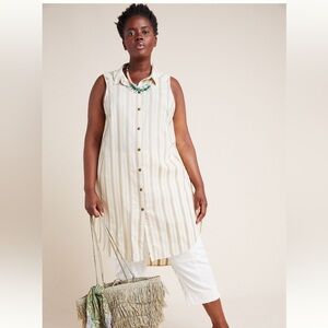 Anthropologie Delphine Textured Tunic 1X